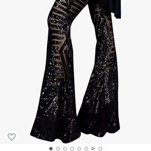 Sequin flared pants